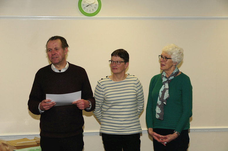 Sue Kipps, Sue Lee and Jonathan Ruff from the Crawley Down Pond Environmental Group - £200